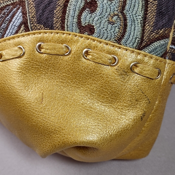 Isabella Fiore Leather/Tapestry Carpet Bag - Picture 12 of 12